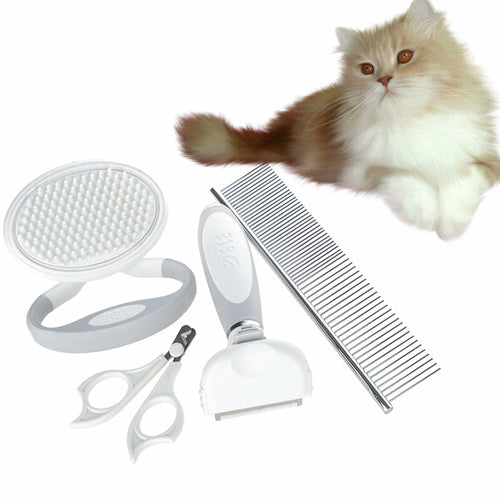Pet Deshedding Comb Set - in-use view