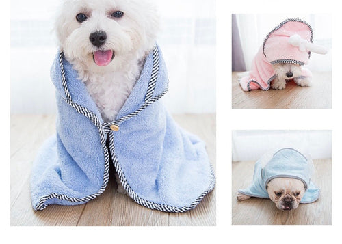 Soft Pet Bathrobe - detail view