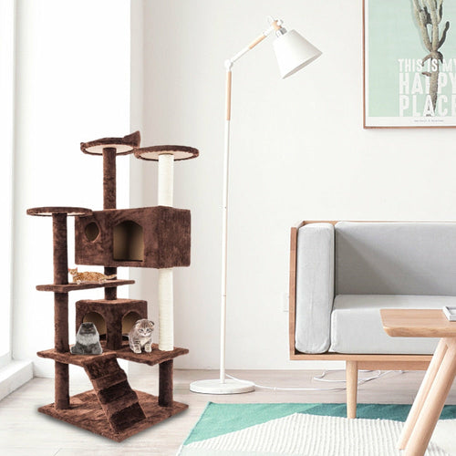 Sisal Rope Cat Climbing Tower - lifestyle view