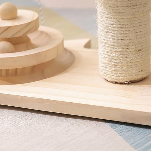 Cat Scratching Post with Toy - size and feature view