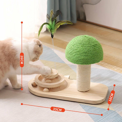 Cat Scratching Post with Toy - color option view