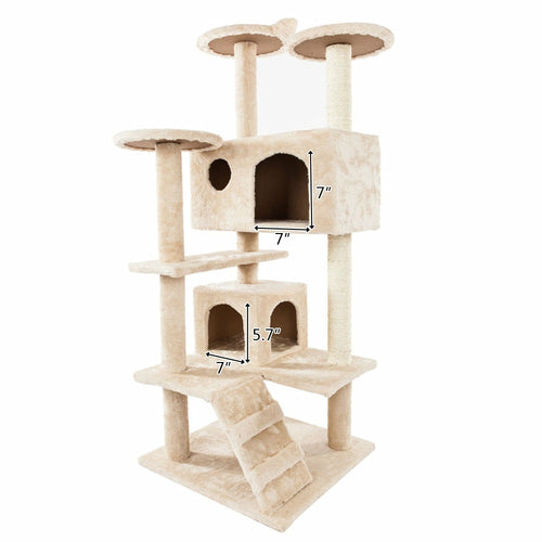 Sisal Rope Cat Climbing Tower - detail view