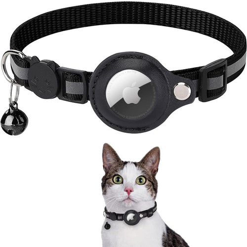 Reflective AirTag Pet Collar - close-up view