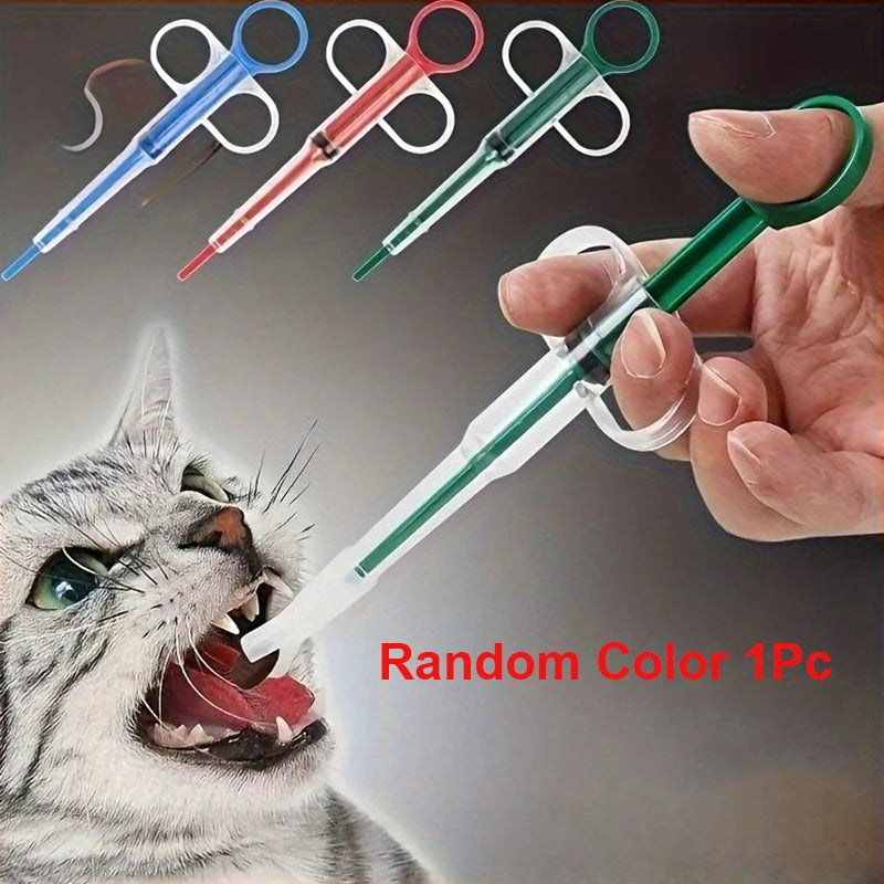 Pet Pill Dispenser and Medicine Syringe - close-up view