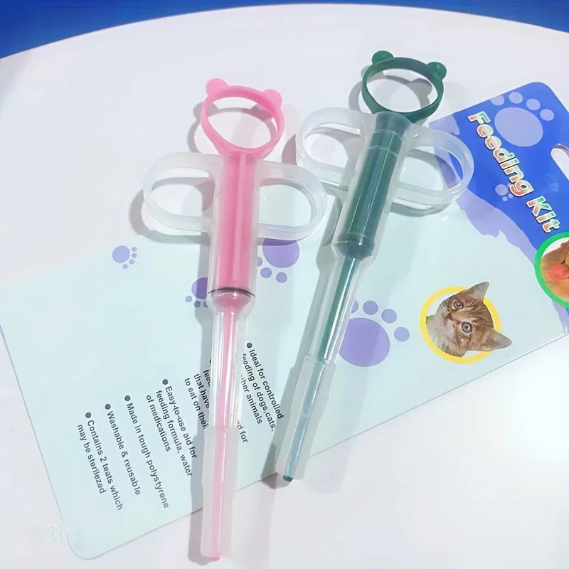 Pet Pill Dispenser and Medicine Syringe - detail view