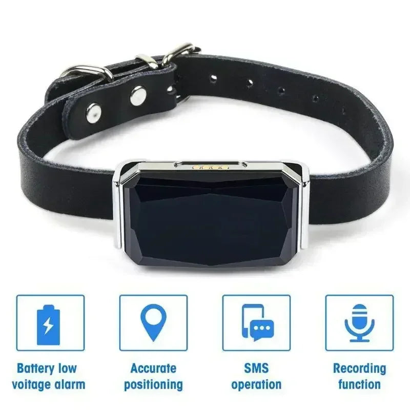 Mini Pet Location Tracker Collar - detail view
