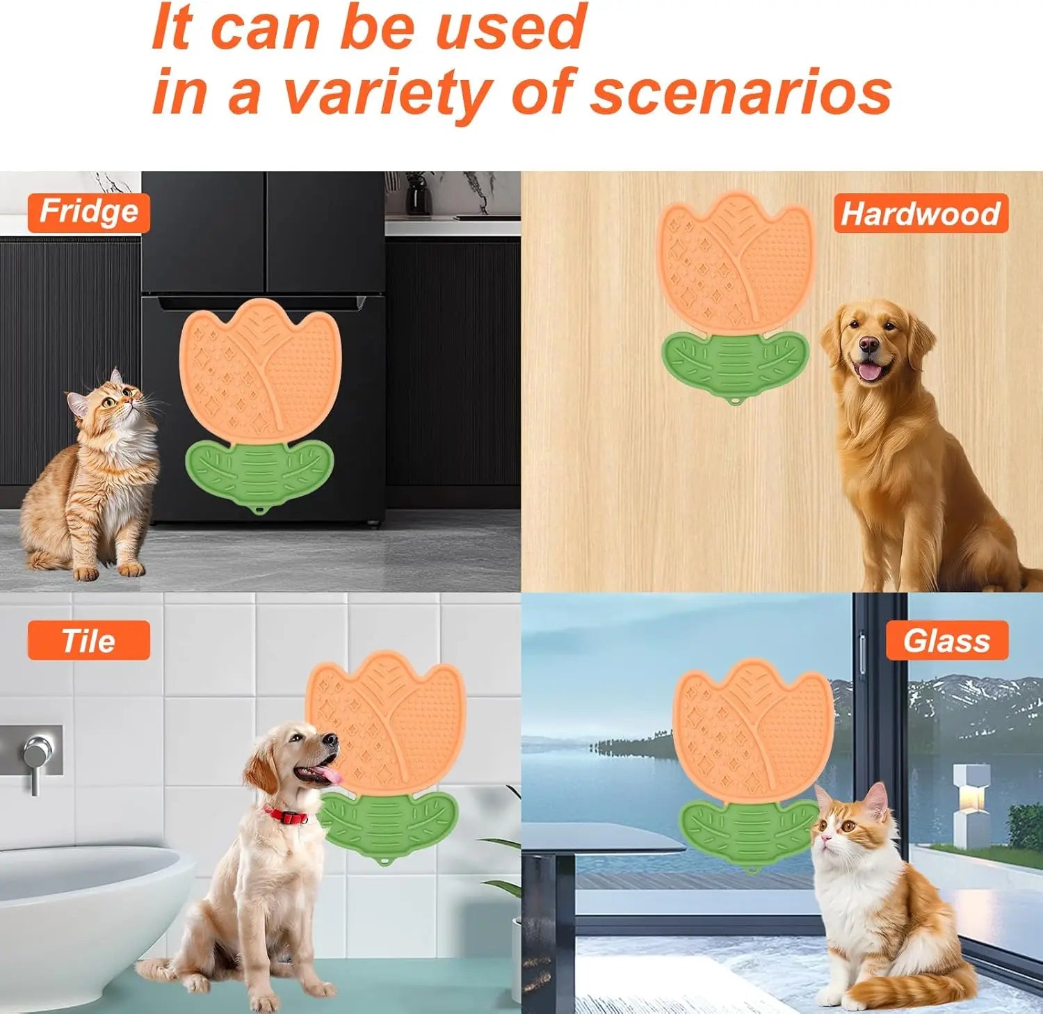Non-Slip Silicone Slow Feeder Licking Mat - color option view
