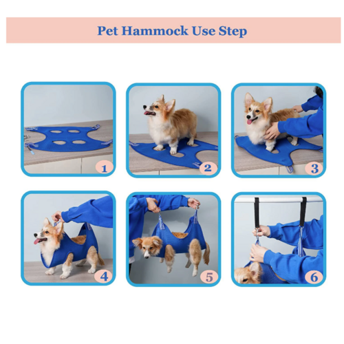Cat Grooming Hammock Bag - size and feature view