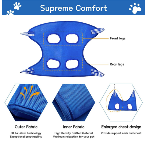 Cat Grooming Hammock Bag - close-up view