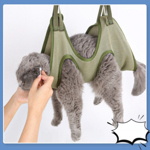 Cat Grooming Hammock Bag - detail view