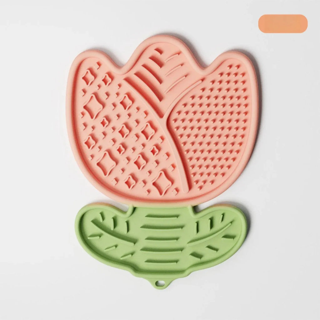 Non-Slip Silicone Slow Feeder Licking Mat - close-up view