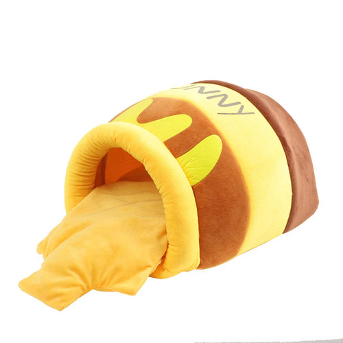 Honey Jar Covered Cat Bed - size and feature view