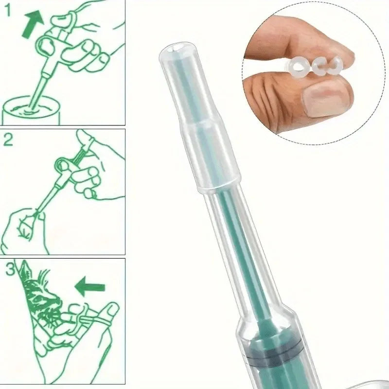 Pet Pill Dispenser and Medicine Syringe - in-use view