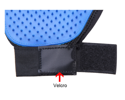 Pet Hair Remover Grooming Glove - size and feature view