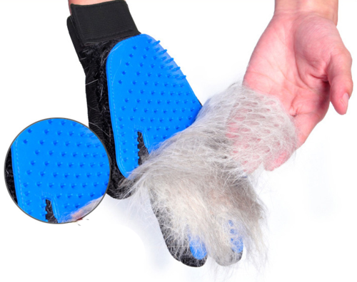 Pet Hair Remover Grooming Glove - detail view