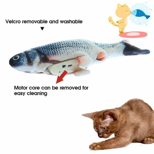 Electric Flopping Fish Cat Toy - detail view